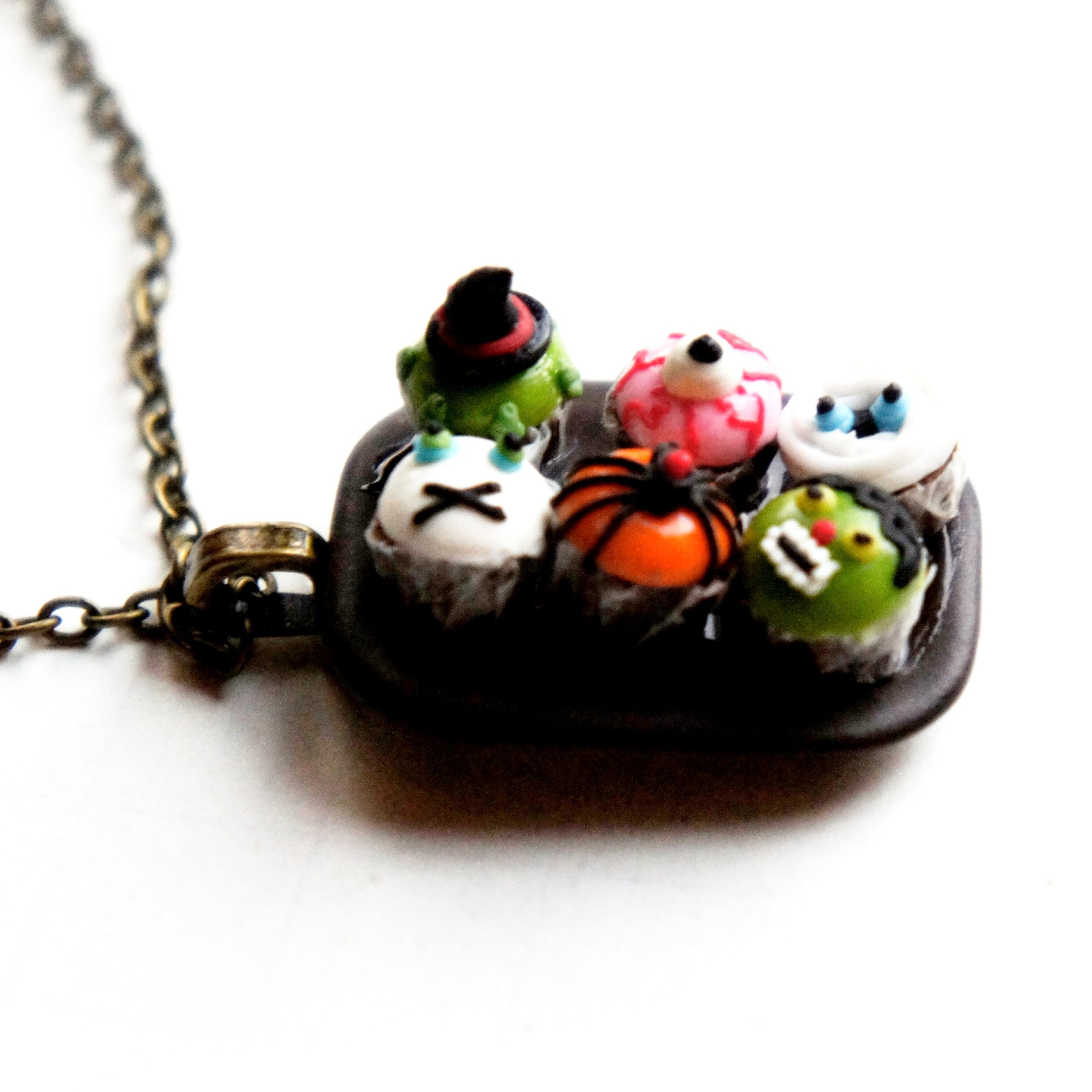 Halloween Cupcakes Sampler Necklace - Jillicious charms and accessories