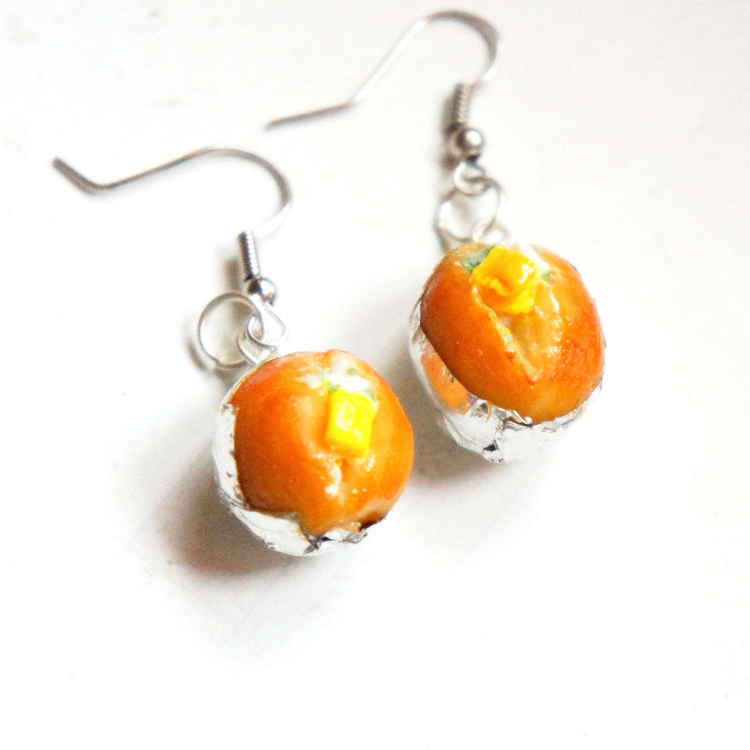 Baked Potato Dangle Earrings - Jillicious charms and accessories