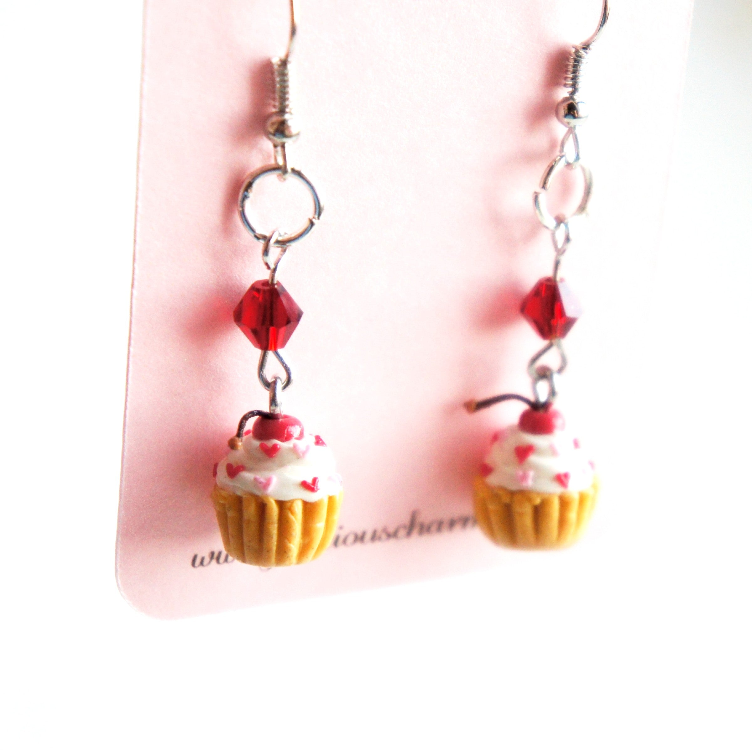Valentine's Day Cupcakes Dangle Earrings