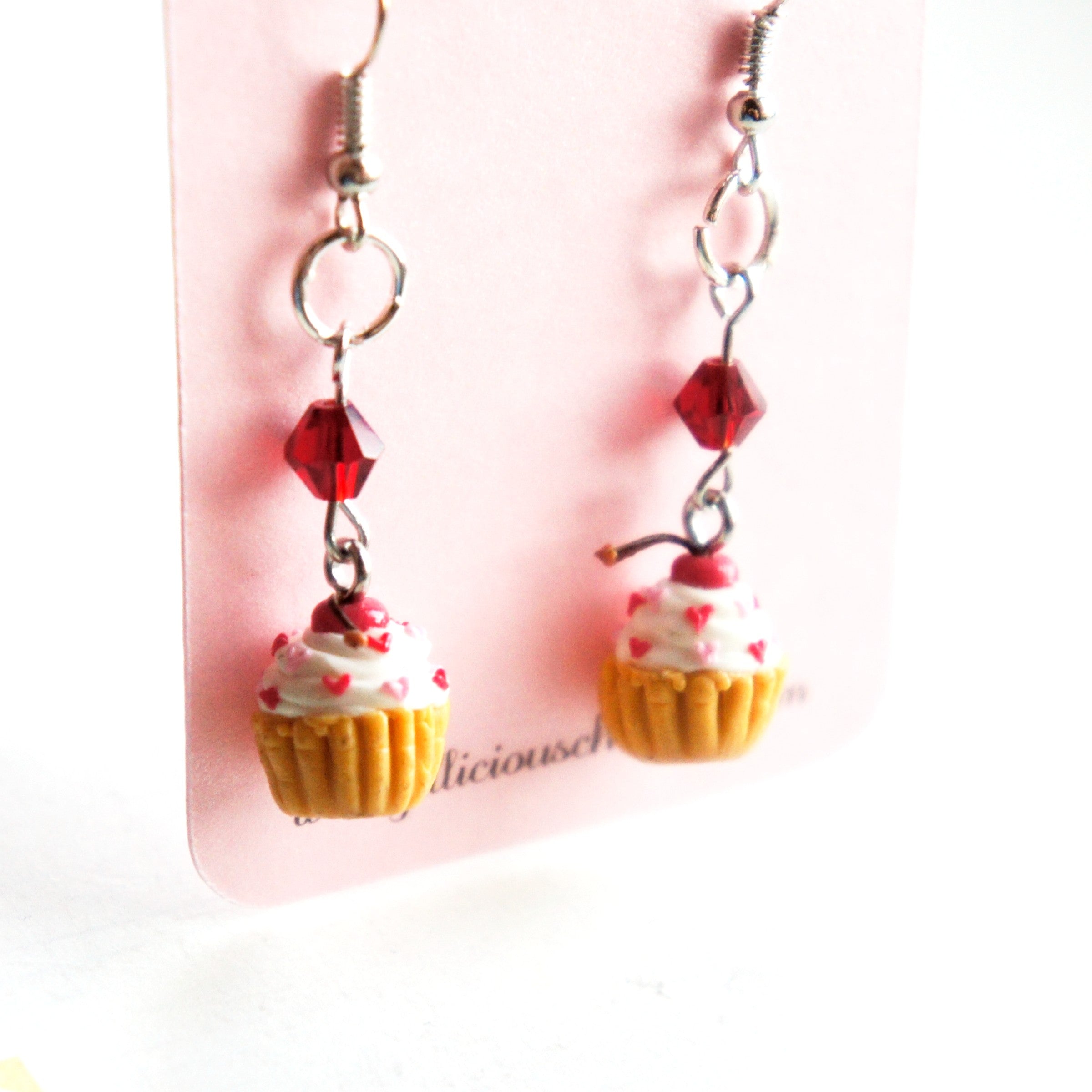 Valentine's Day Cupcakes Dangle Earrings