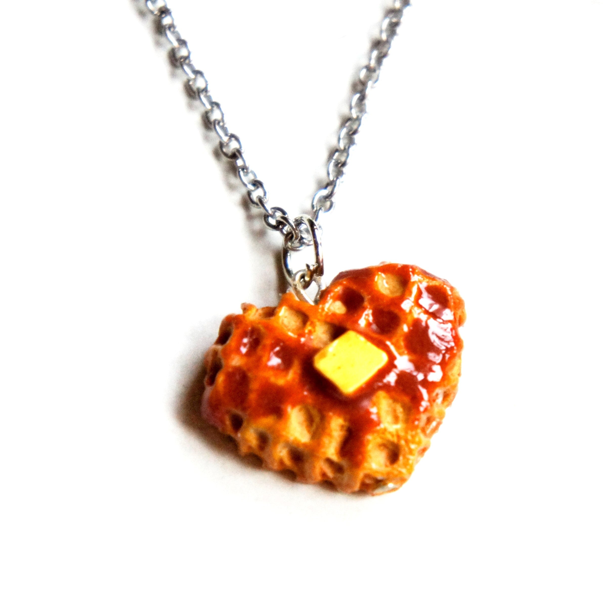 Heart Waffle Necklace