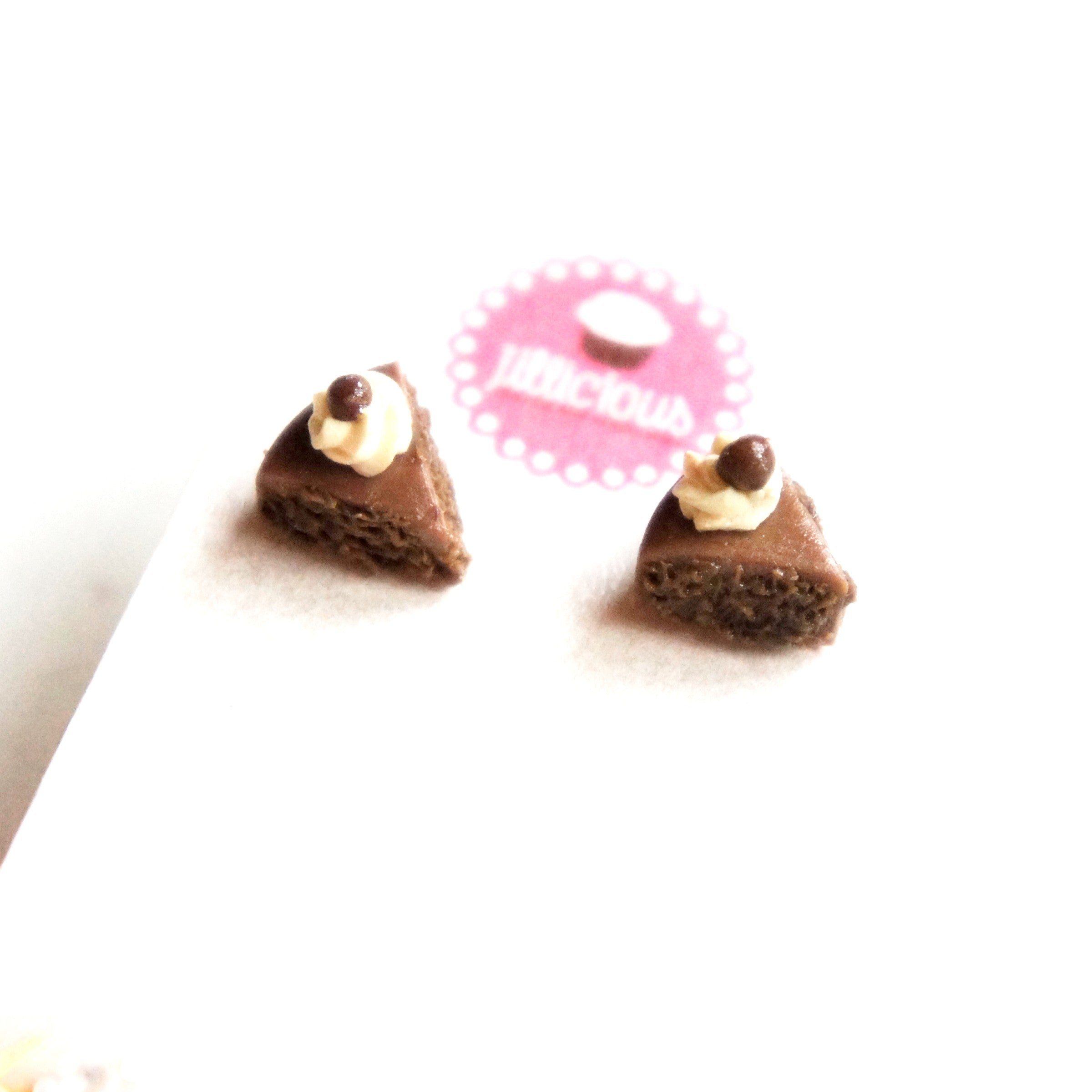 Chocolate Cake Stud Earrings