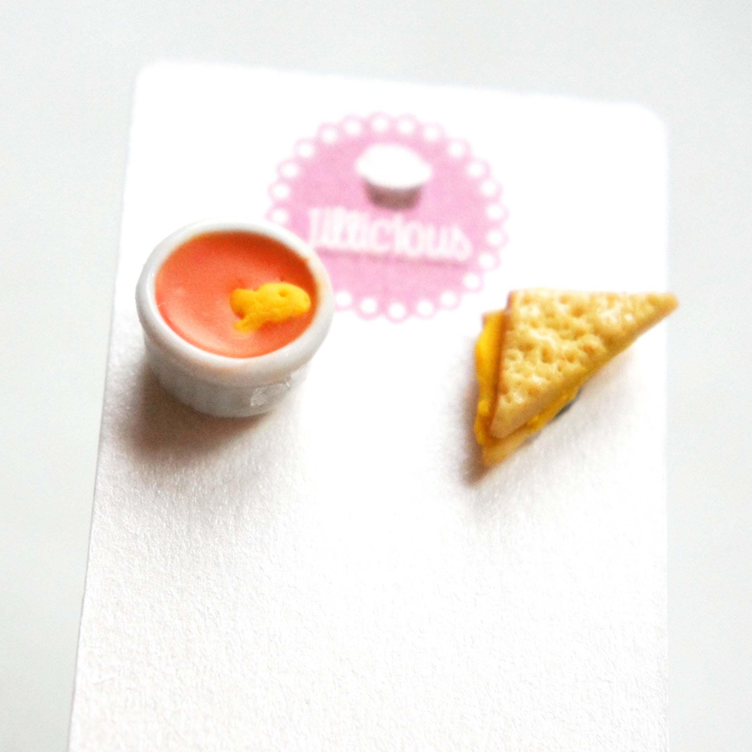 Grilled Cheese Sandwich and Tomato Soup Earrings