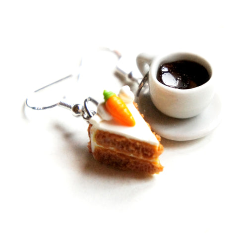 Carrot Cake and Coffee Dangle Earrings