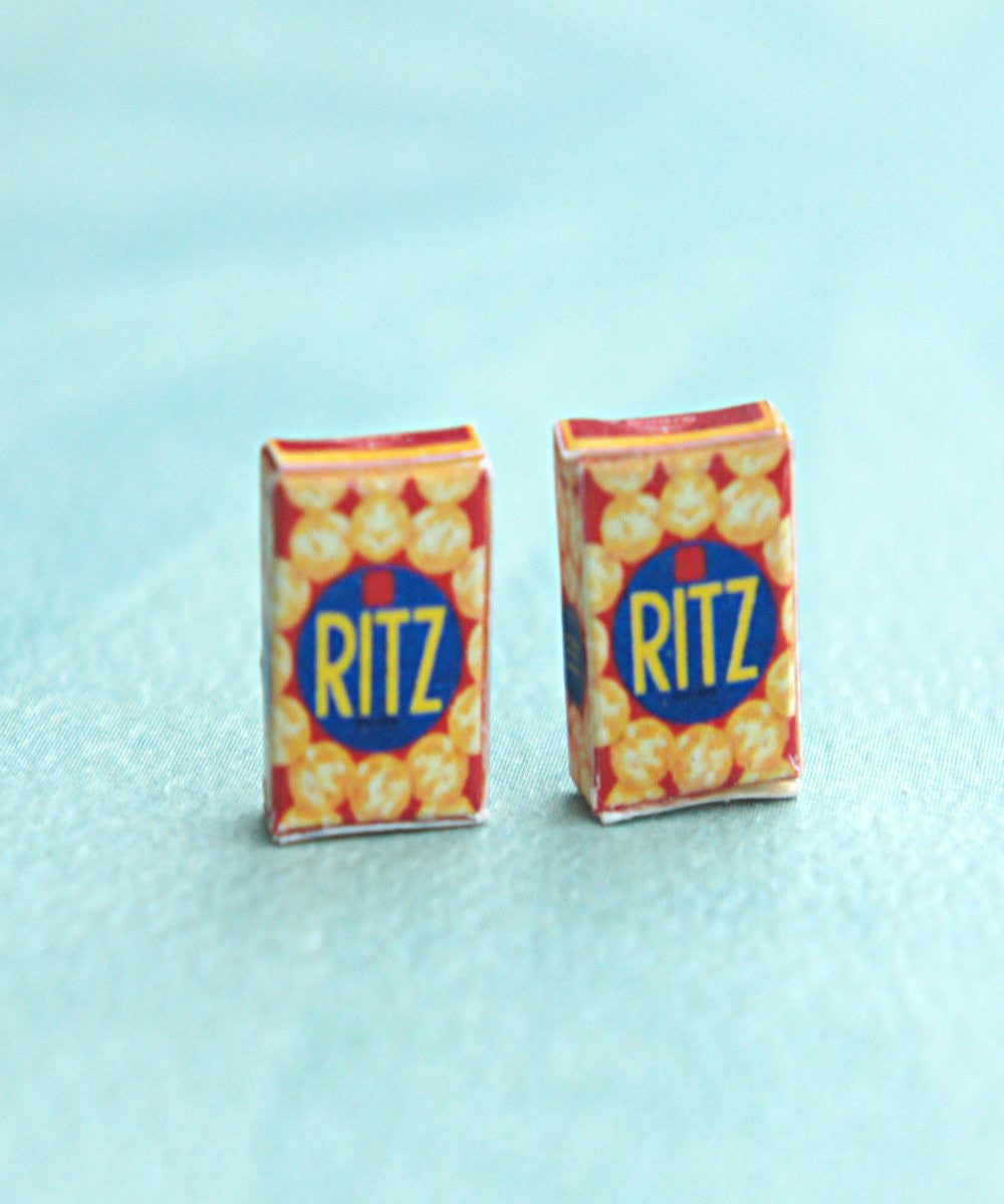 Ritz Crackers Box Stud Earrings - Jillicious charms and accessories