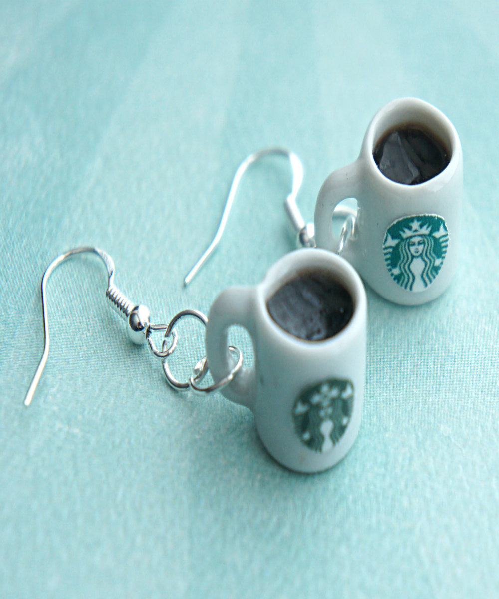 Starbucks Black Coffee Dangle Earrings - Jillicious charms and accessories