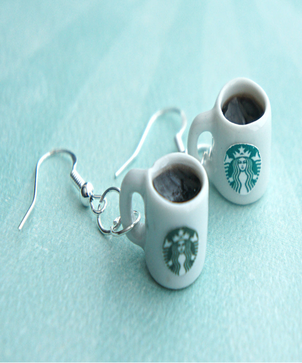 Starbucks Black Coffee Dangle Earrings - Jillicious charms and accessories