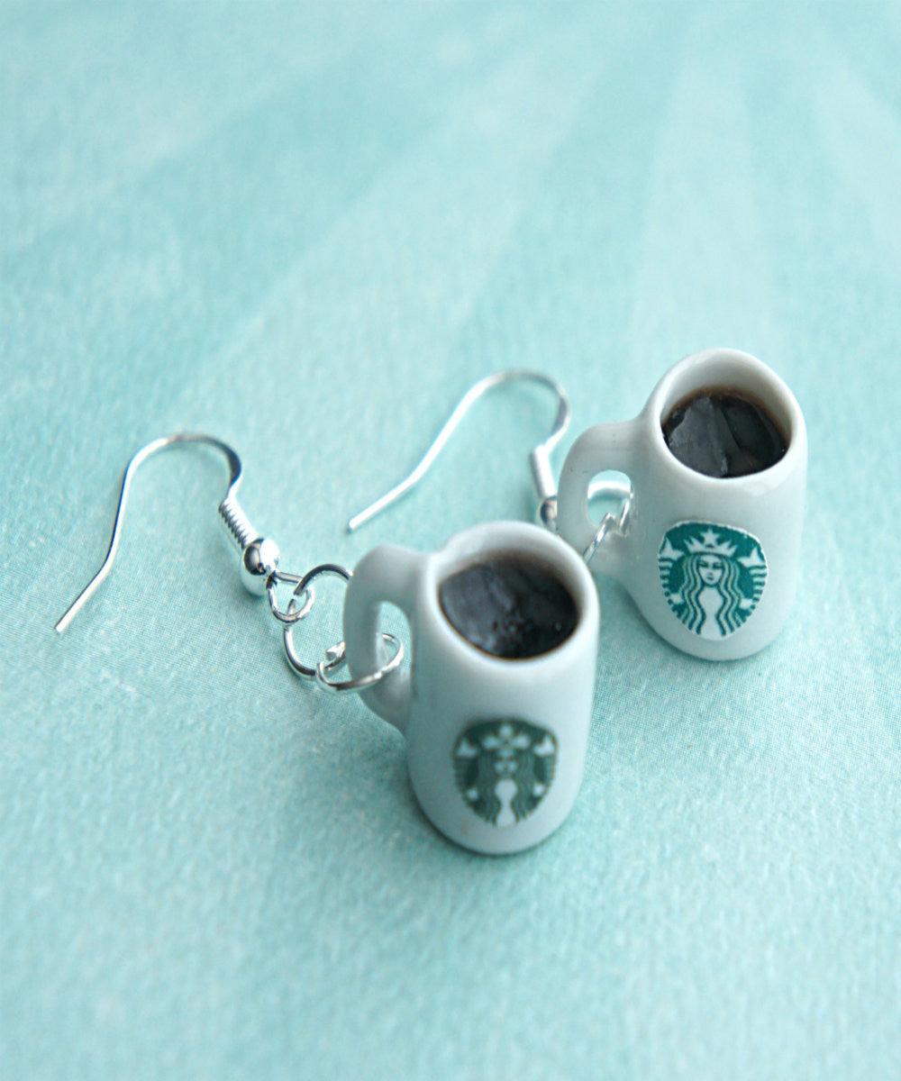 Starbucks Black Coffee Dangle Earrings - Jillicious charms and accessories