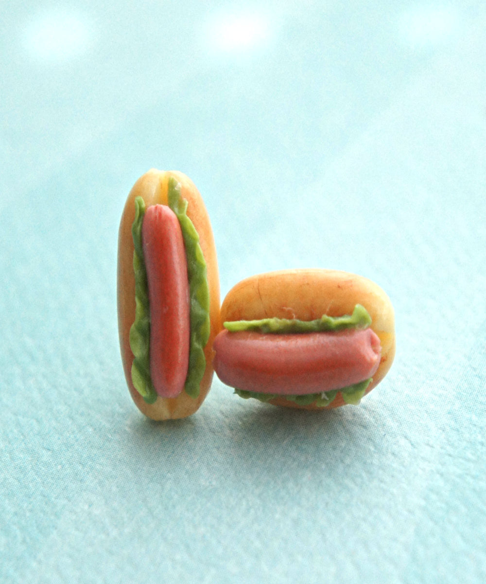 Hotdog Sandwich Earrings - Jillicious charms and accessories