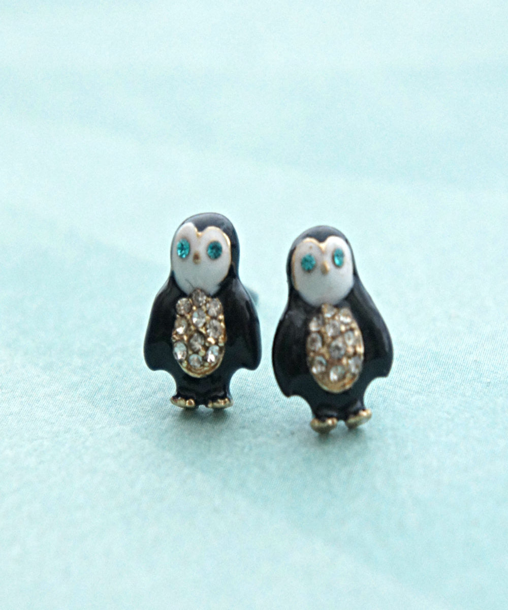 Penguin Stud Earrings - Jillicious charms and accessories