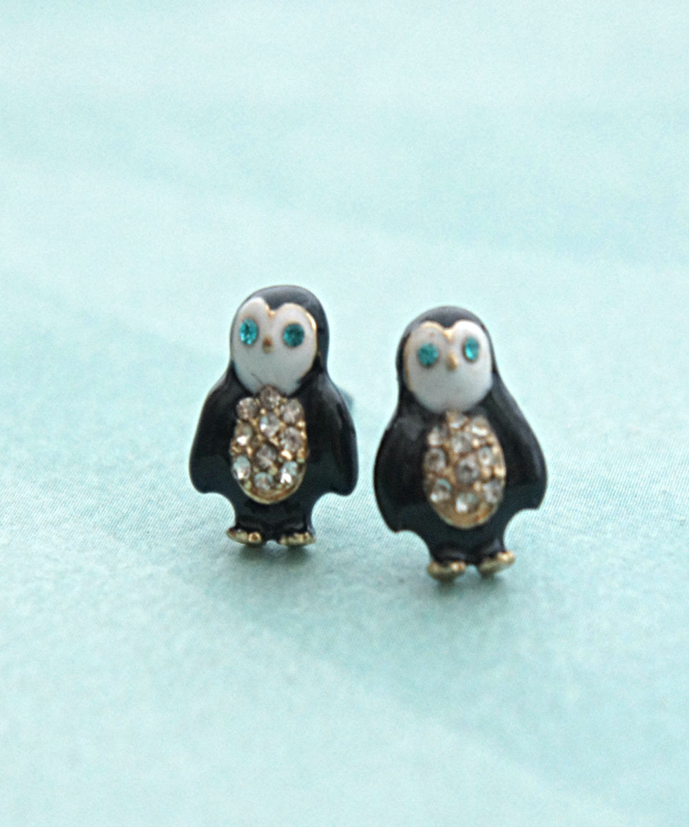 Penguin Stud Earrings - Jillicious charms and accessories