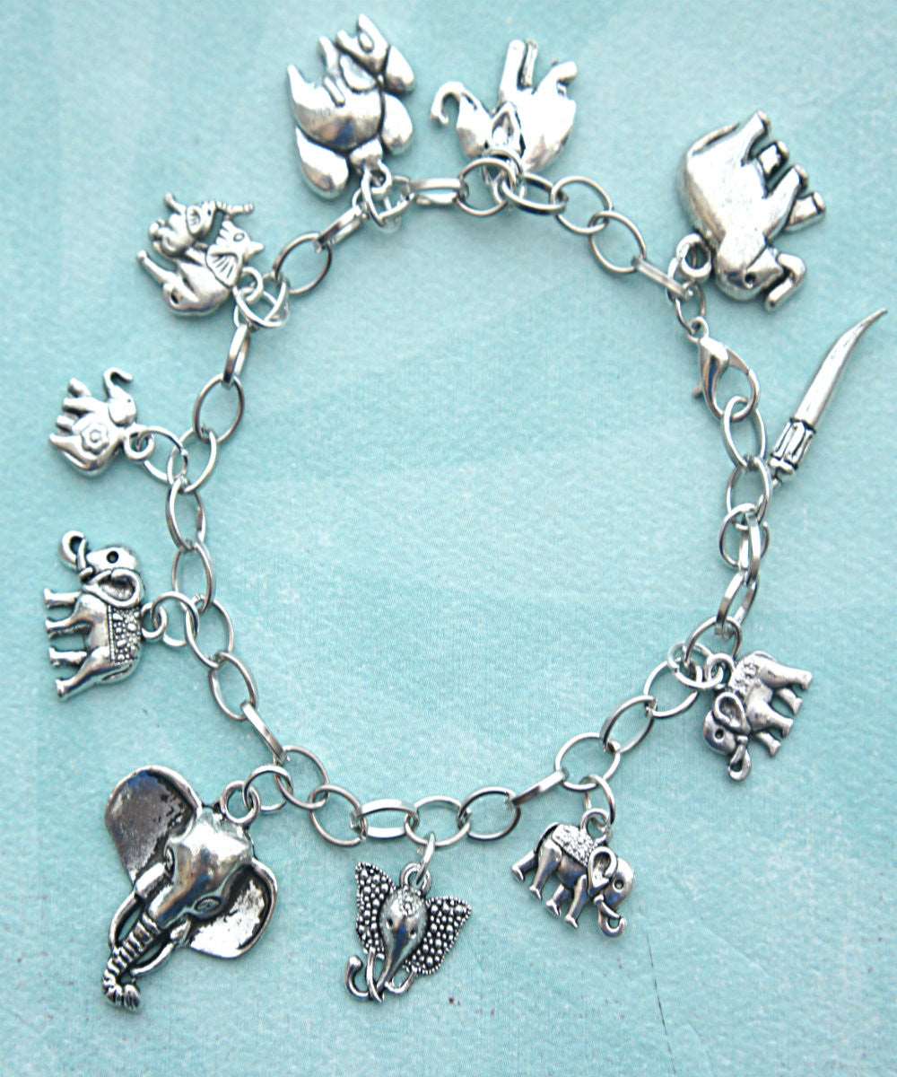 Elephant charm hotsell bracelet