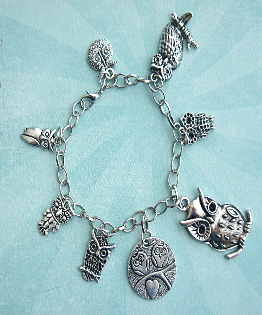 Owl Charm Bracelet - Jillicious charms and accessories