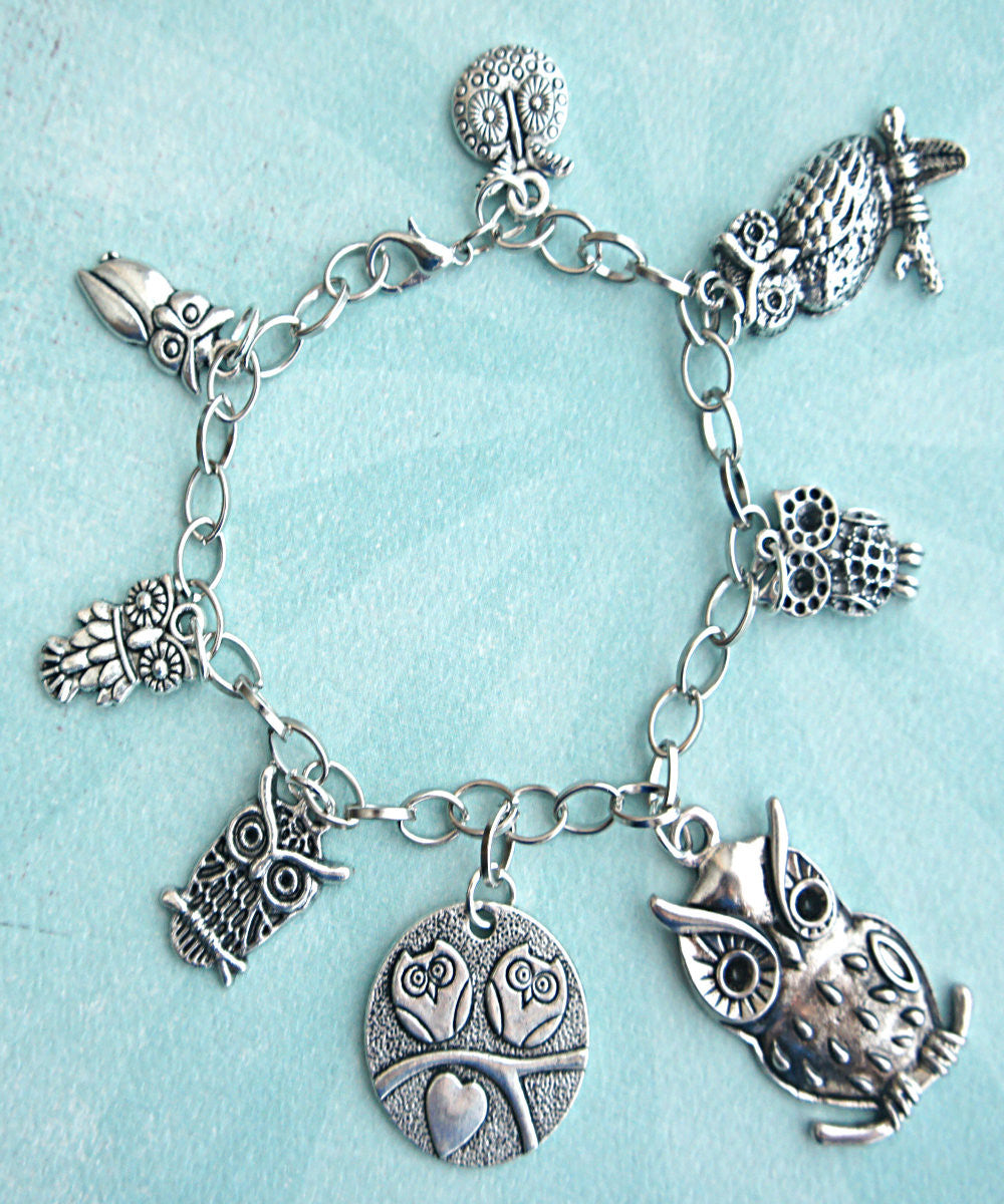 Owl Charm Bracelet - Jillicious charms and accessories