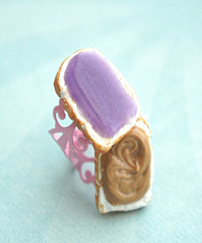 Peanut Butter and Jelly Toasts Friendship Rings - Jillicious charms and accessories