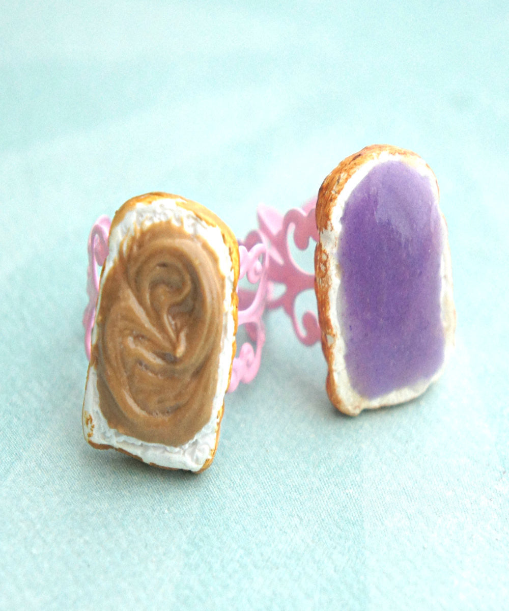 Peanut Butter and Jelly Toasts Friendship Rings - Jillicious charms and accessories
