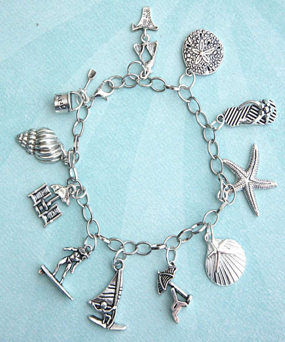 Beach Themed Charm Bracelet - Jillicious charms and accessories