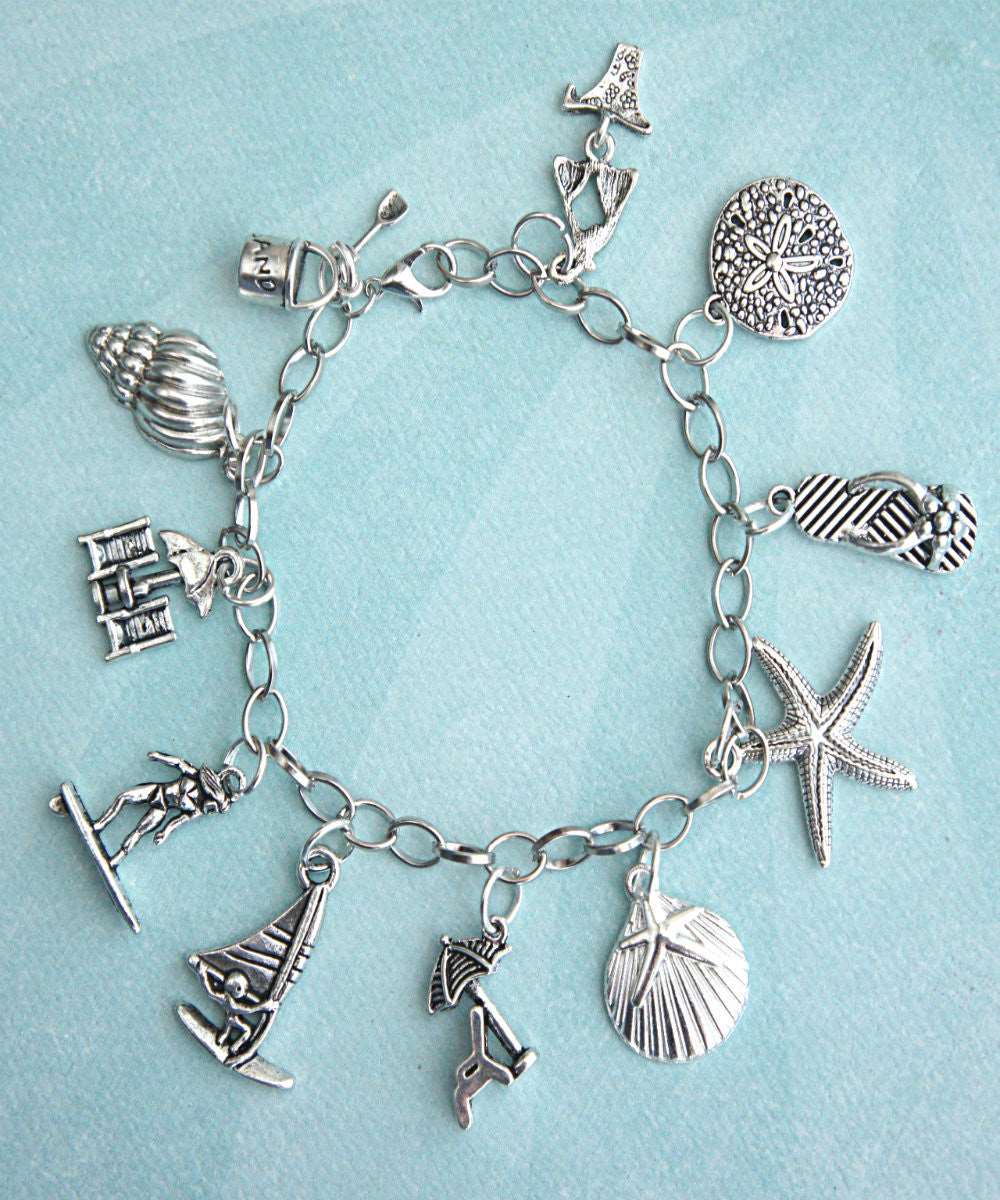 Beach Themed Charm Bracelet - Jillicious charms and accessories