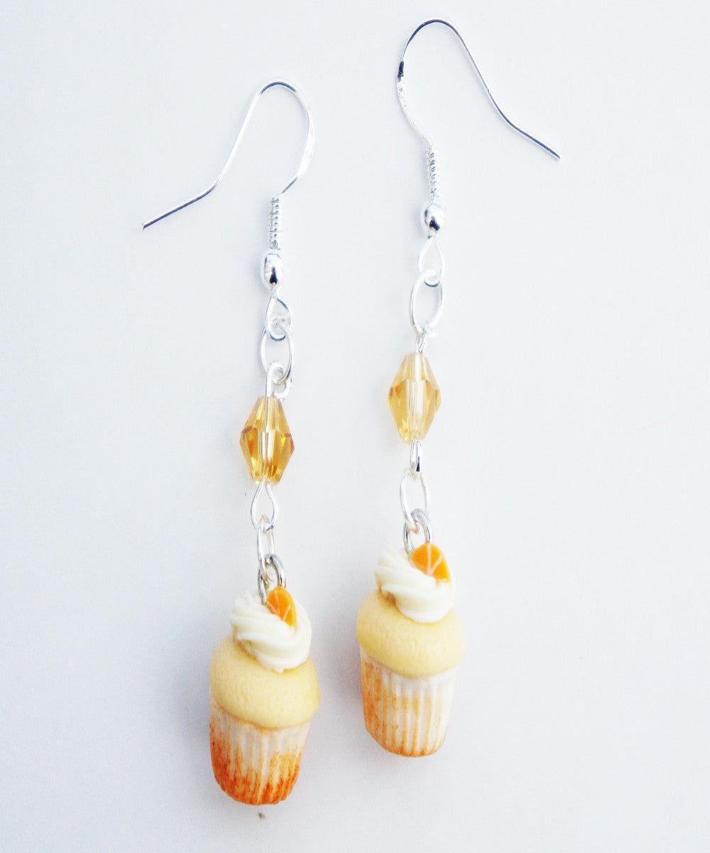 Orange Creamsicle Cupcakes Dangle Earrings - Jillicious charms and accessories