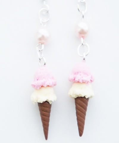 Ice Cream Cone Earrings - Jillicious charms and accessories