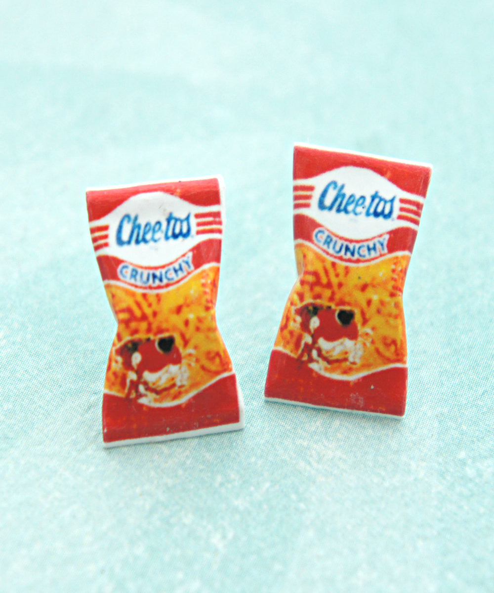 Vintage Cheetos Crunchy Stud Earrings - Jillicious charms and accessories