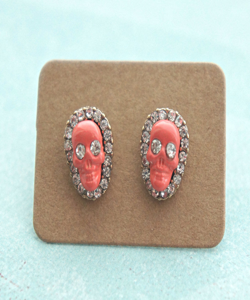 Skull Stud Earrings - Jillicious charms and accessories