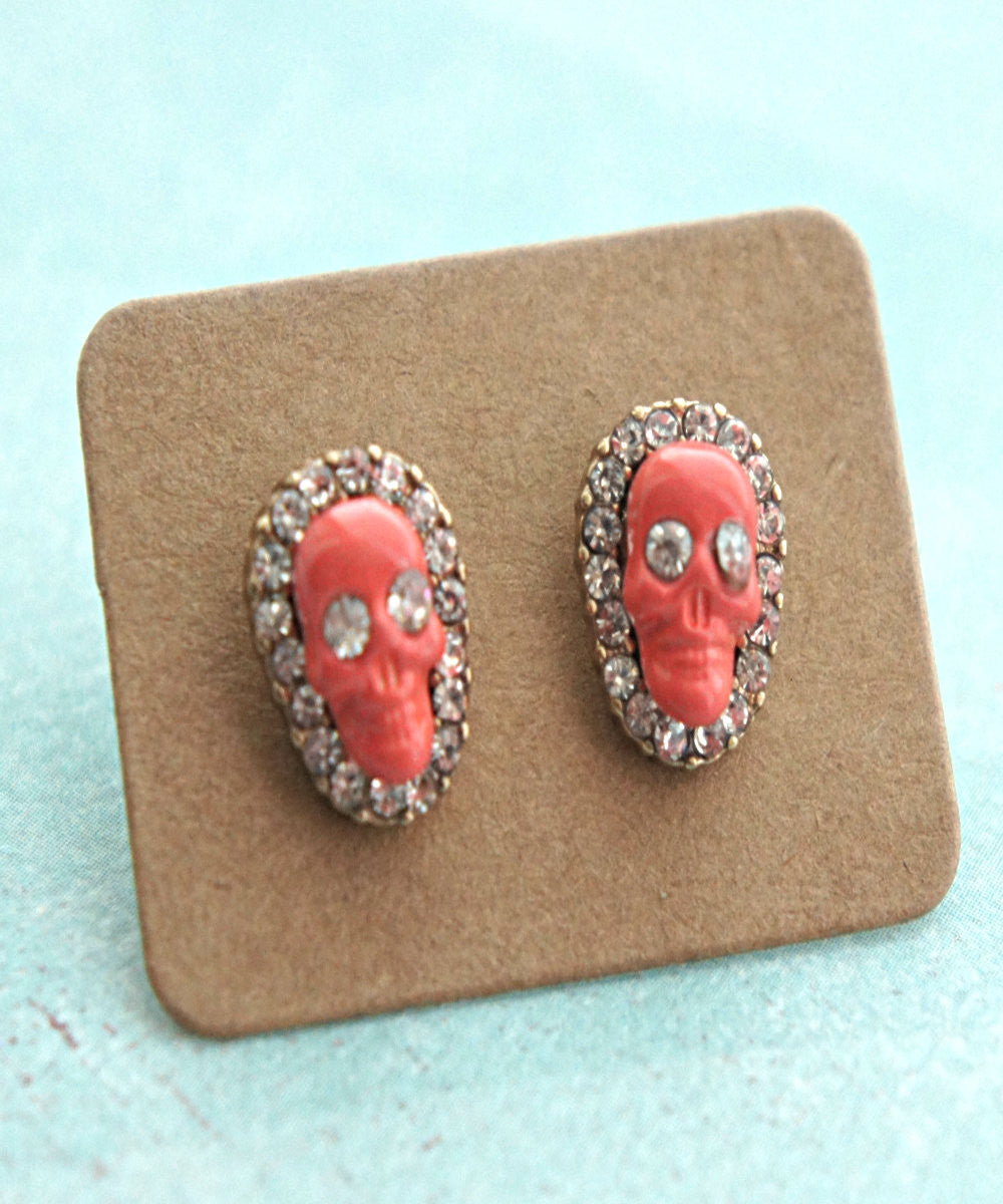 Skull Stud Earrings - Jillicious charms and accessories