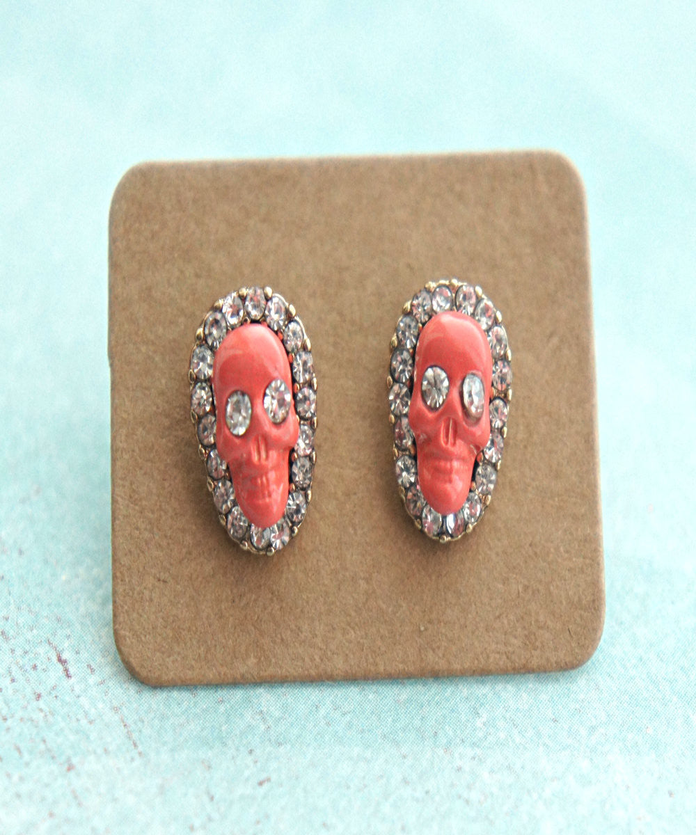 Skull Stud Earrings - Jillicious charms and accessories