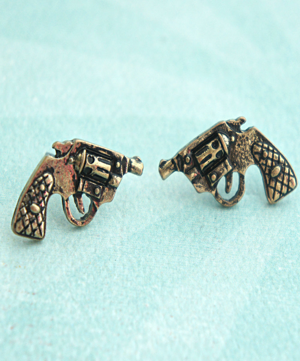 Pistol Stud Earrings - Jillicious charms and accessories