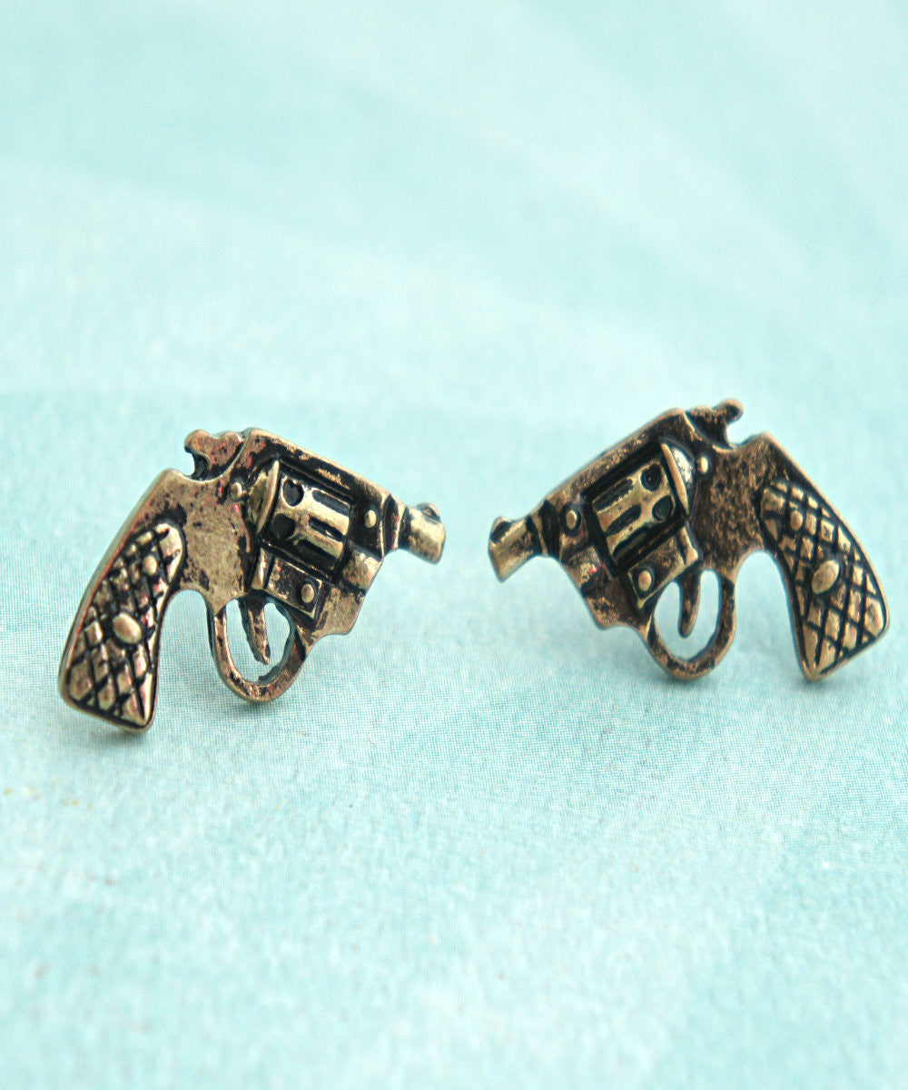 Pistol Stud Earrings - Jillicious charms and accessories