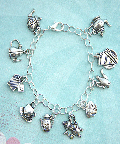 Tea Set Charm Bracelet - Jillicious charms and accessories