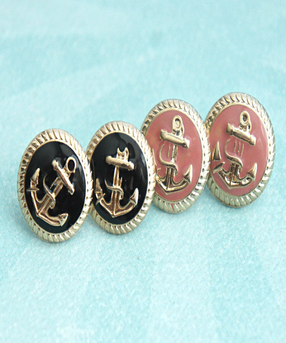 Nautical Anchor Stud Earrings - Jillicious charms and accessories