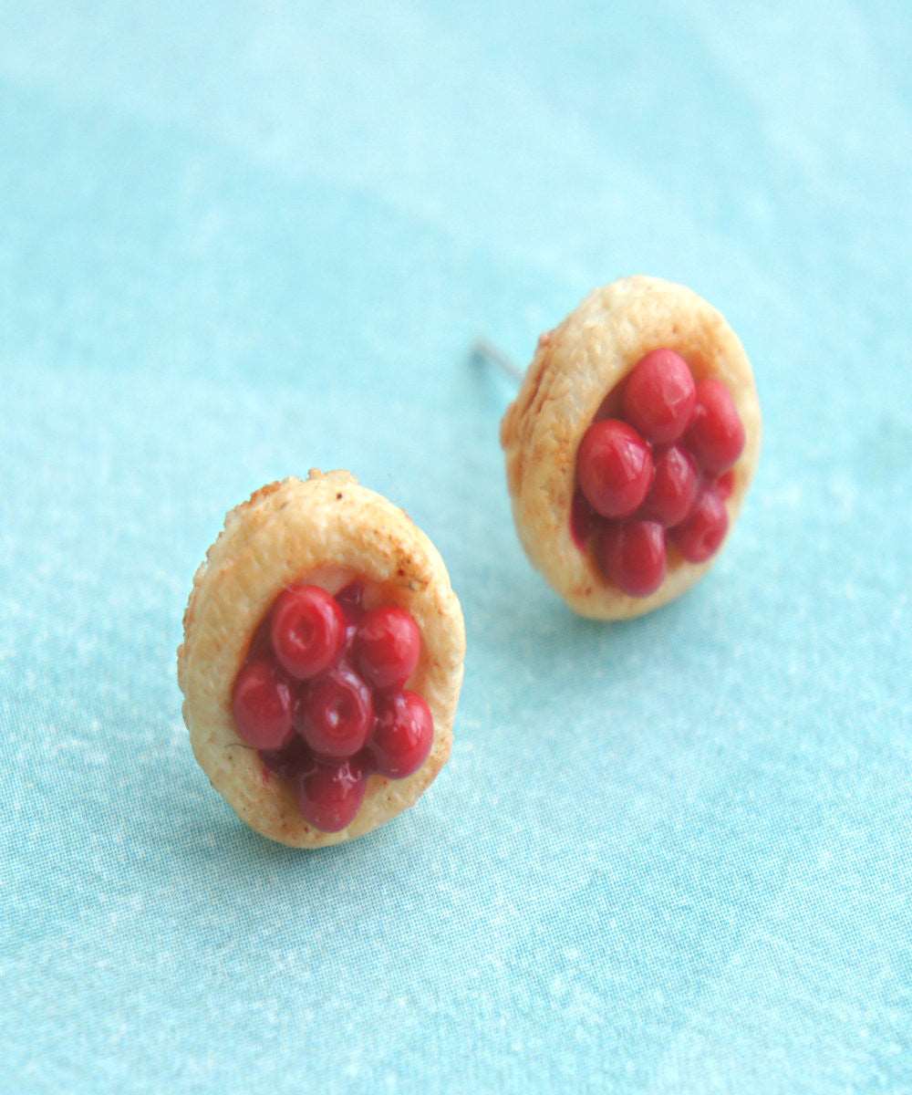 cherry sponge cake earrings - Jillicious charms and accessories