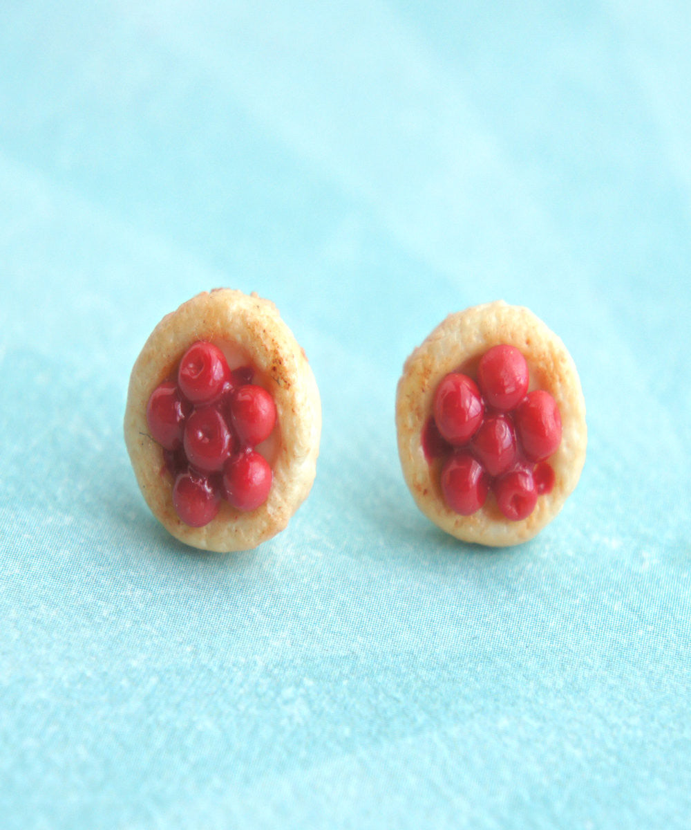 cherry sponge cake earrings - Jillicious charms and accessories