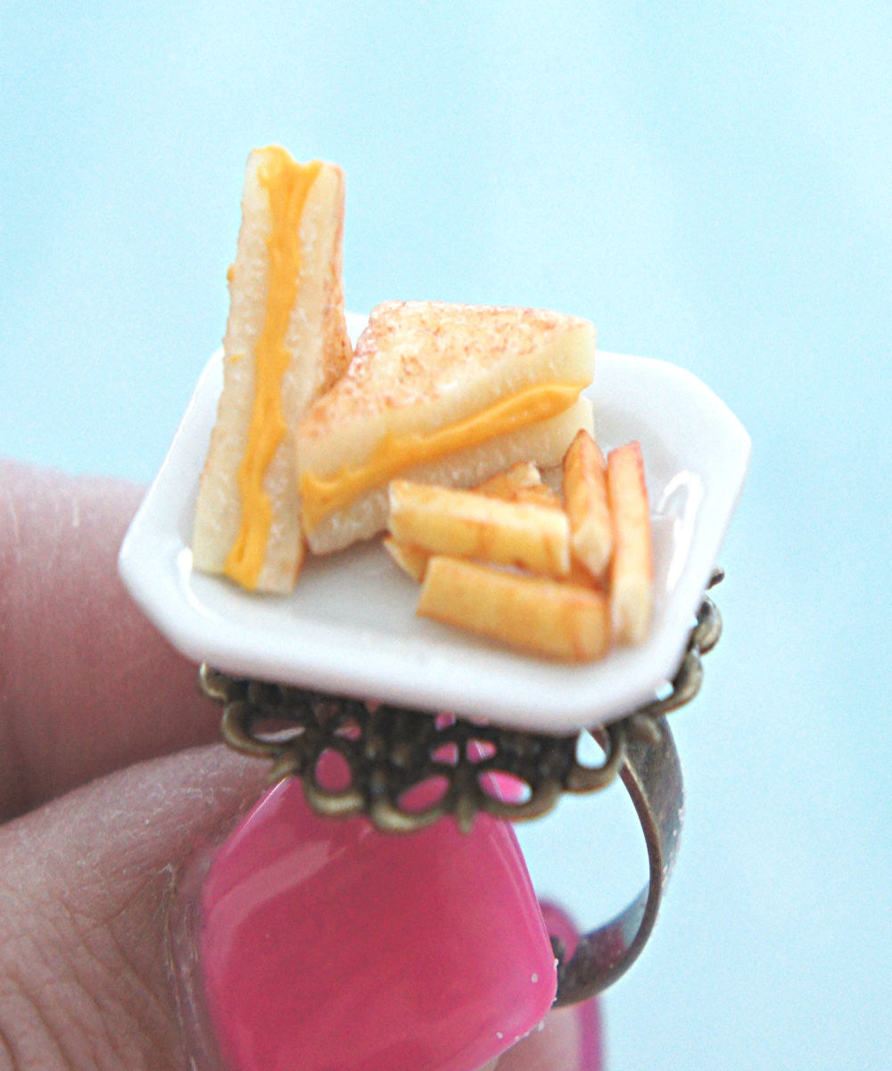 grilled cheese sandwich and fries ring - Jillicious charms and accessories