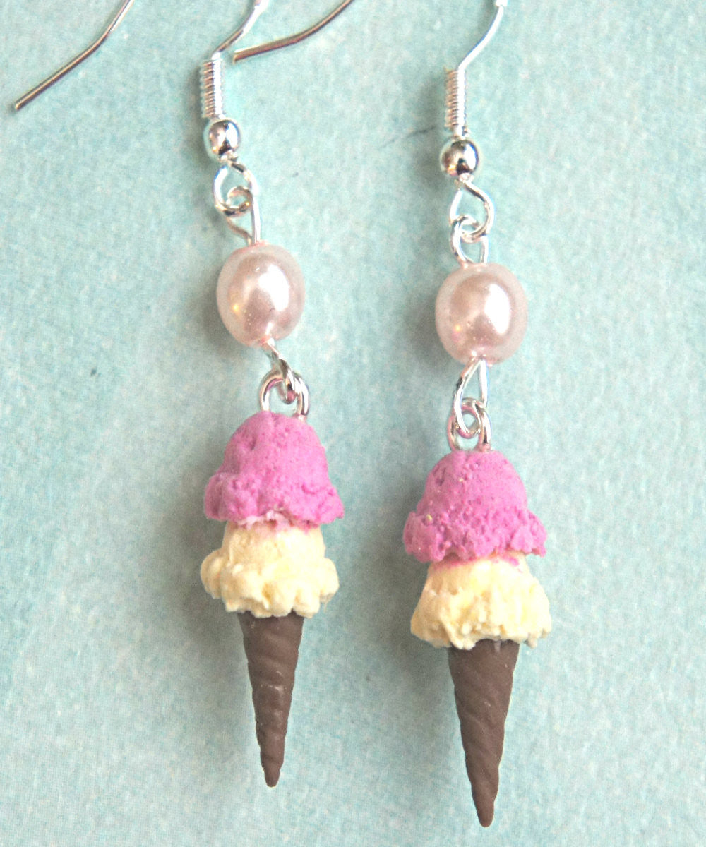 Ice Cream Cone Earrings - Jillicious charms and accessories