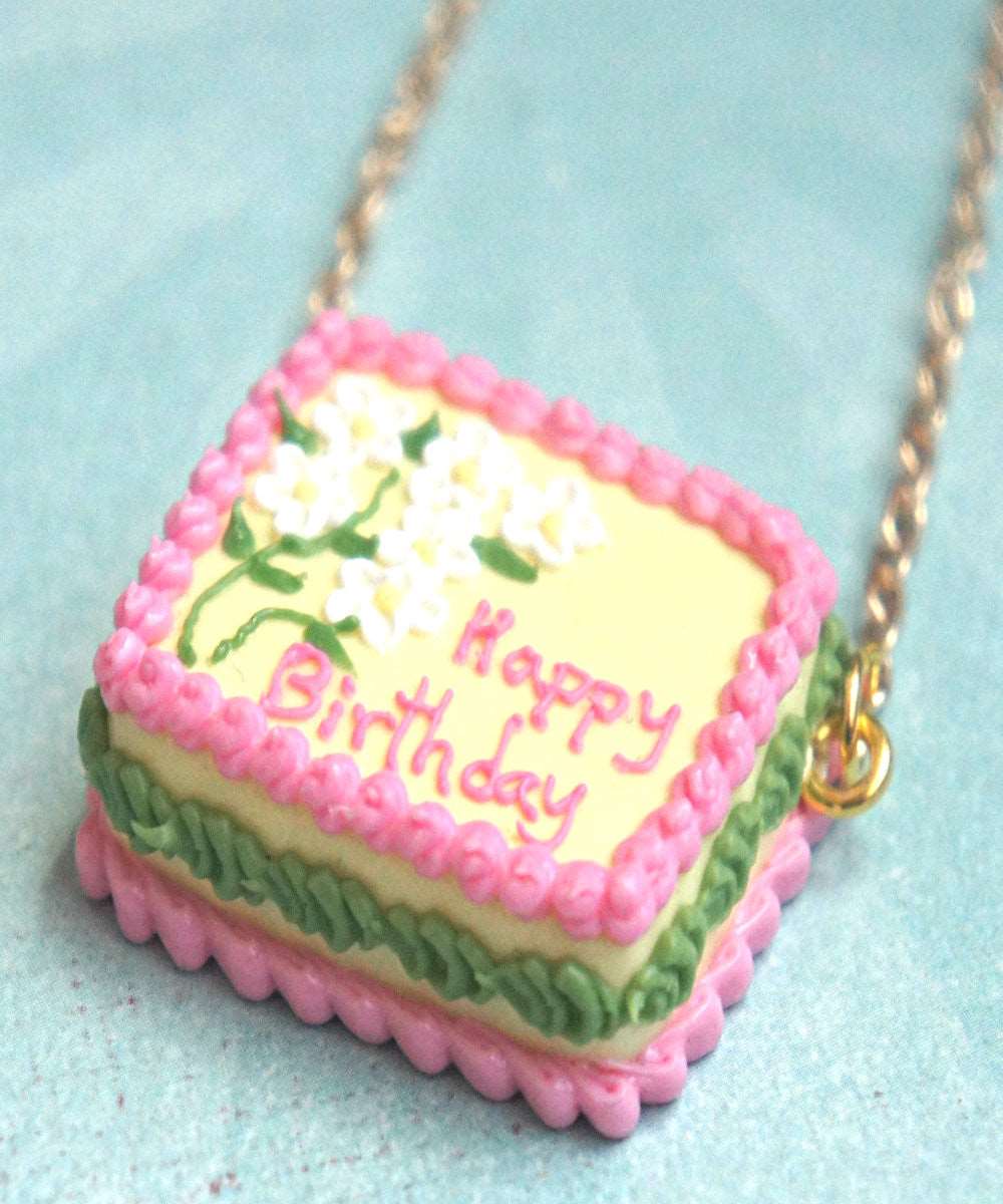 Birthday Cake Necklace - Jillicious charms and accessories