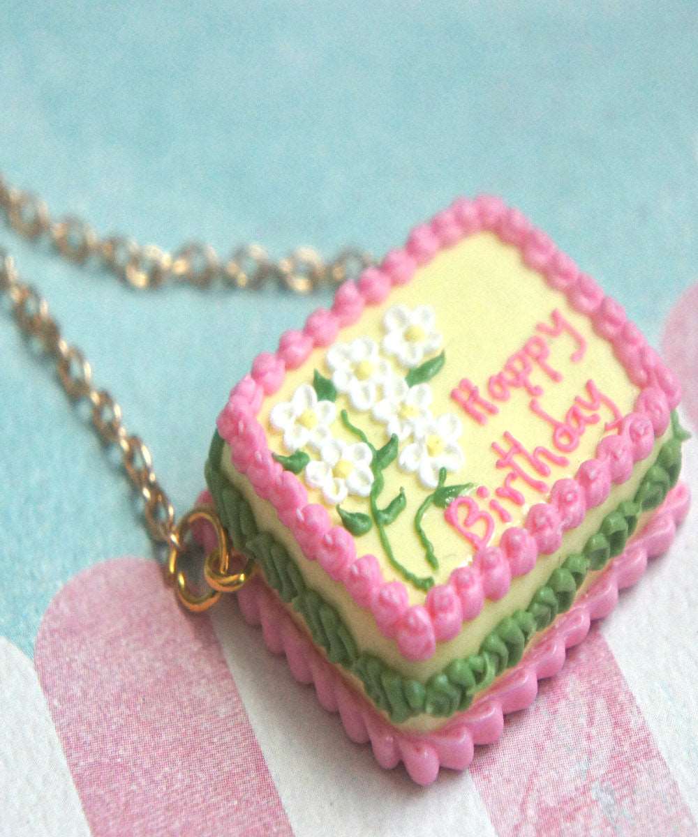 Birthday Cake Necklace - Jillicious charms and accessories