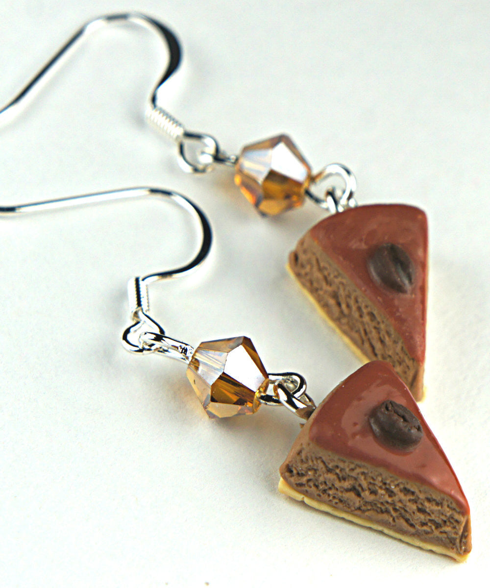 Tiramisu Cake Dangle Earrings - Jillicious charms and accessories