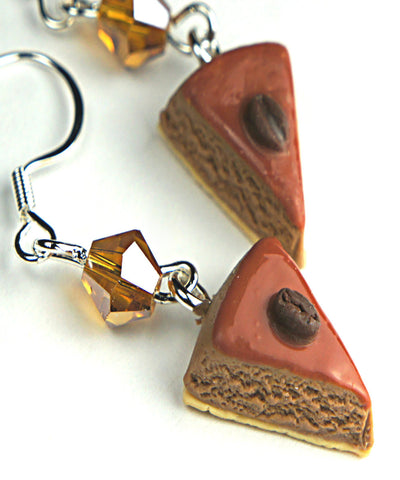 Tiramisu Cake Dangle Earrings - Jillicious charms and accessories