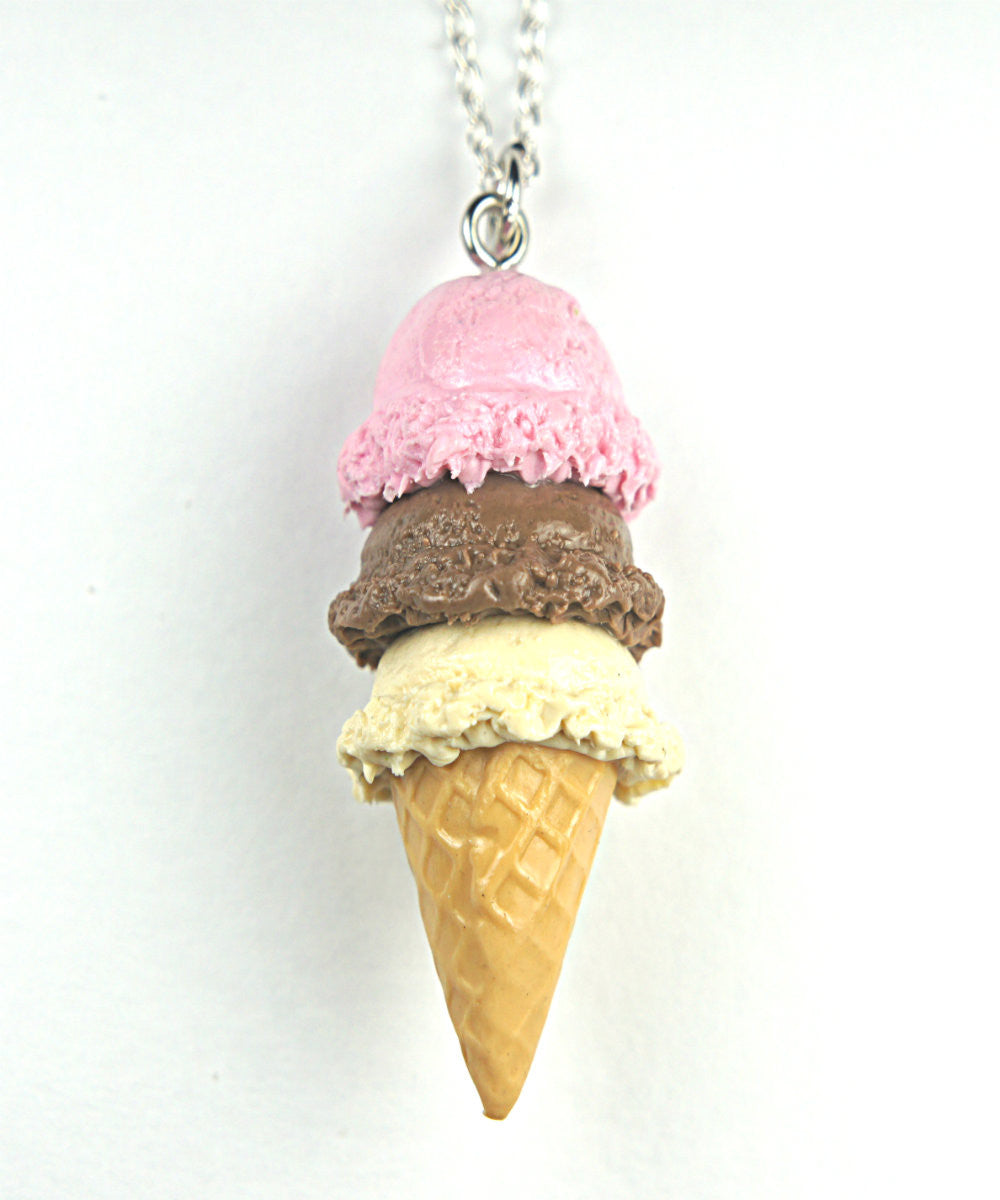 Neapolitan Ice Cream Necklace - Jillicious charms and accessories