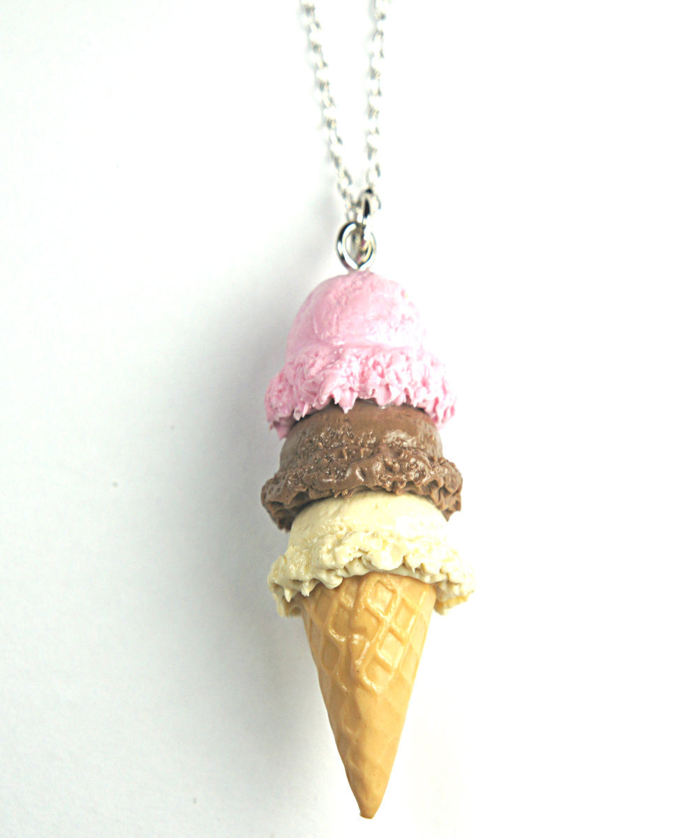 Neapolitan Ice Cream Necklace - Jillicious charms and accessories