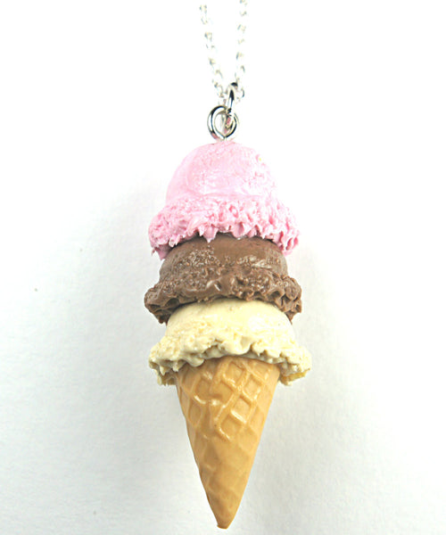 Neapolitan Ice Cream Necklace - Jillicious charms and accessories