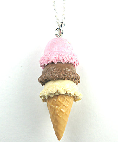 Neapolitan Ice Cream Necklace - Jillicious charms and accessories