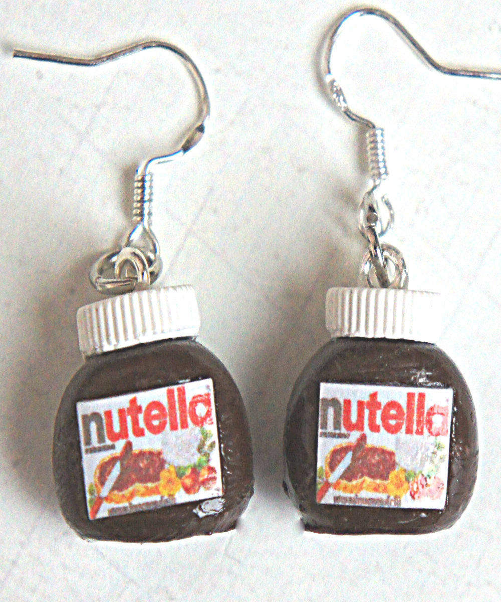 Nutella Jar Dangle Earrings - Jillicious charms and accessories