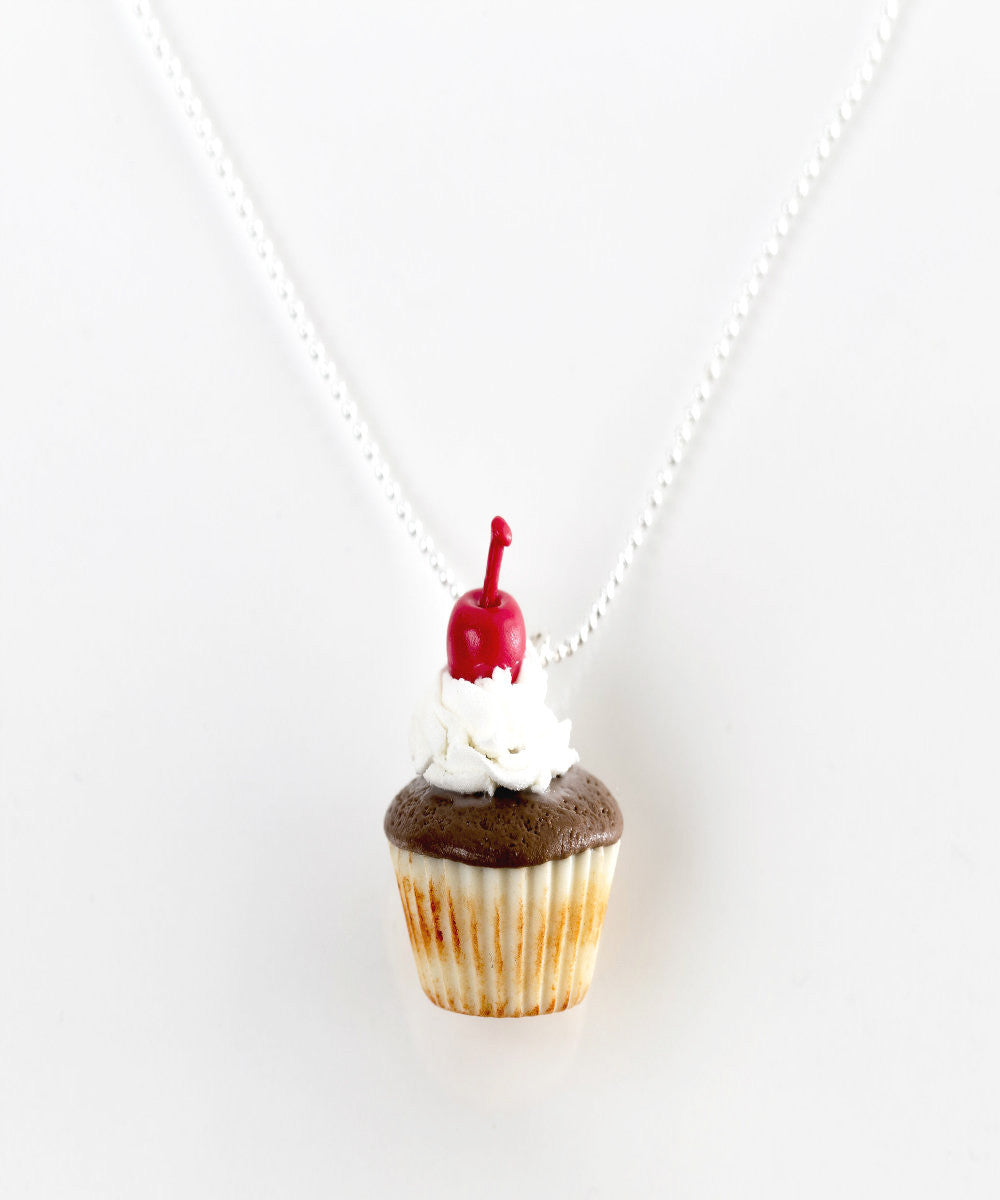 Mocha Cupcake Necklace - Jillicious charms and accessories