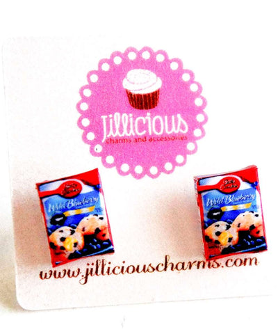 Blueberry Muffin Box Earrings - Jillicious charms and accessories
