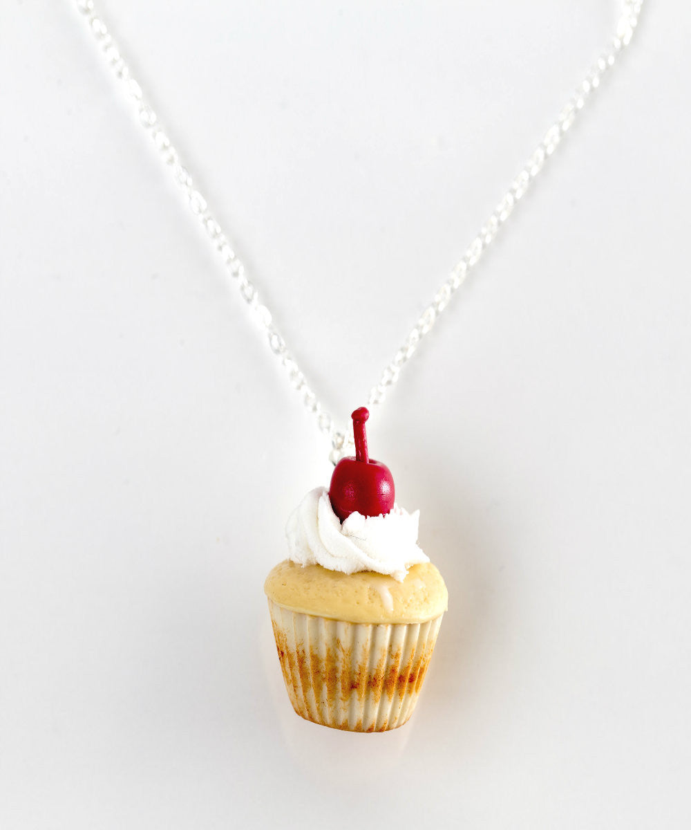 Vanilla Bean Cupcake Necklace - Jillicious charms and accessories